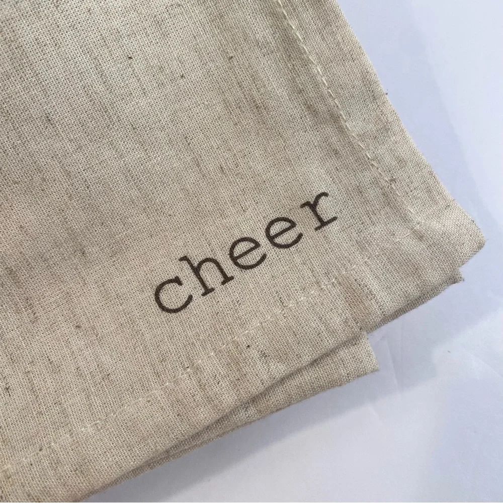 Robert Stanley Home Collection Christmas Words 4 Pack 20 x 20 Natural Napkin Set